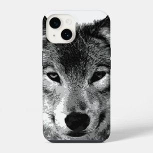 Black & White Wolf Eyes iPhone Case
