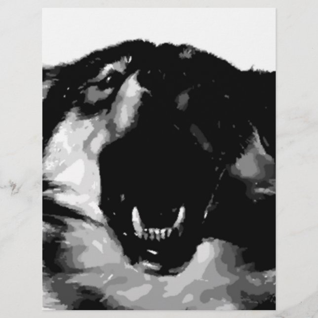 Black & White Wolf Flyer (Front)