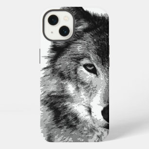 Black & White Wolf iPhone Case