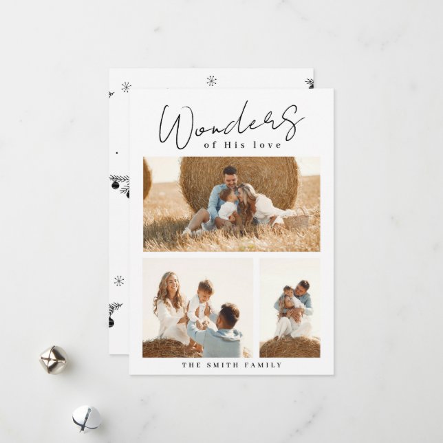 Black & White Wonders of His Love Photo Card (Front/Back In Situ)