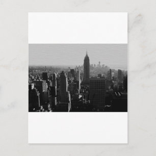 Black & White Wood Effect NYC Postcard