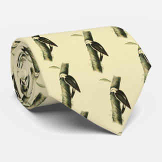 Black & White Woodpecker Tie