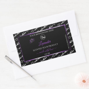 Black White Word Cloud Purple Product Labels Logo