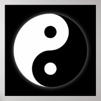 Black & White Yin Yang Poster