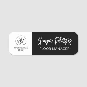 Black & White Your Business Logo Name Title Tag