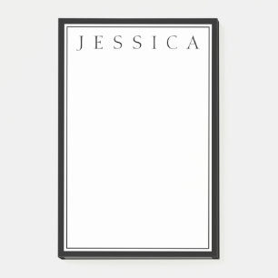 Black & White   Your Name Post-it Notes