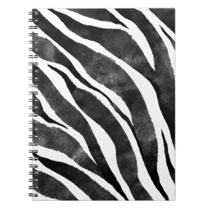  Black white Zebra Animal Print  Notebook