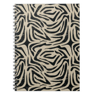 Black white Zebra Animal Print  Notebook
