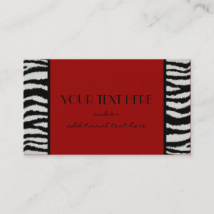 Black & White Zebra Business Card
