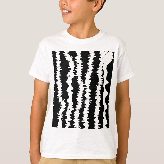 Black & White Zebra Design T-Shirt (Front)