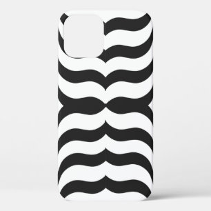 black + white zebra stripe pattern modern iPhone 12 case