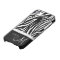 Black & White Zebra stripes with Black damask