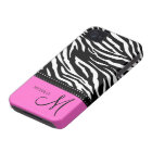 Black & White Zebra stripes with hot pink