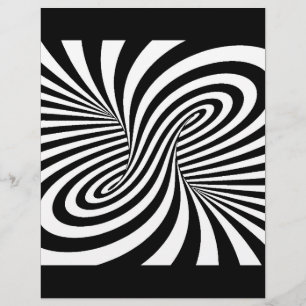 BLACK WHITE ZEBRA SWIRLS PATTERNS OPTICAL ILLUSION FLYER