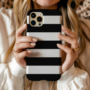 Black Wide Stripe iPhone Case