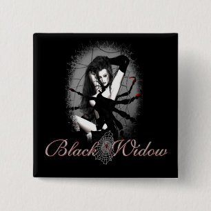 Black Widow 15 Cm Square Badge
