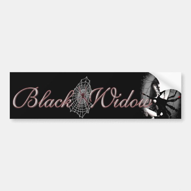 Black Widow Bumper Sticker (Front)