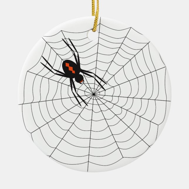 Black Widow Ceramic Ornament (Front)
