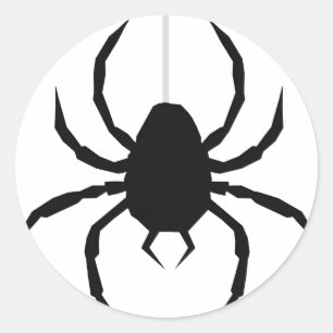 Black Widow Classic Round Sticker
