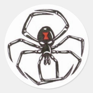 Black Widow Classic Round Sticker