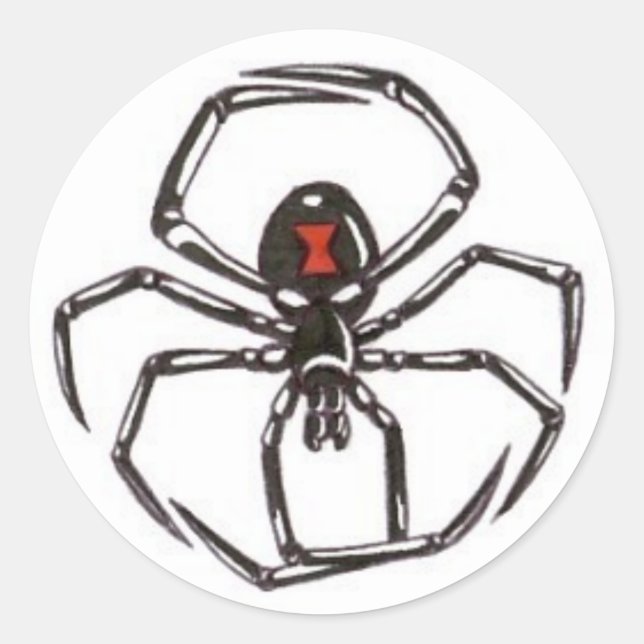 Black Widow Classic Round Sticker (Front)