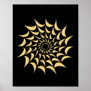 Black Widow Japanese Traditional Tattoo Flash Edgy Poster