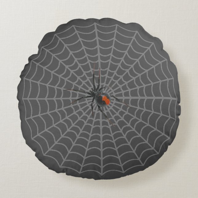Black Widow Round Cushion (Front)