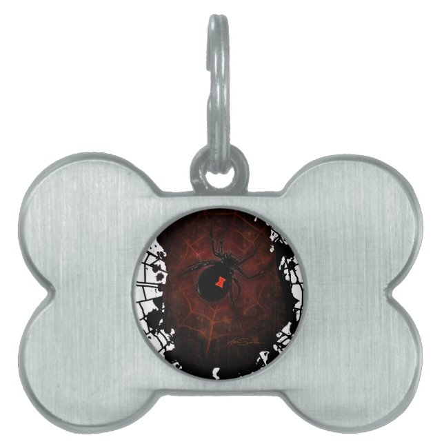 Black Widow (Signature Design) Pet ID Tag (Front)