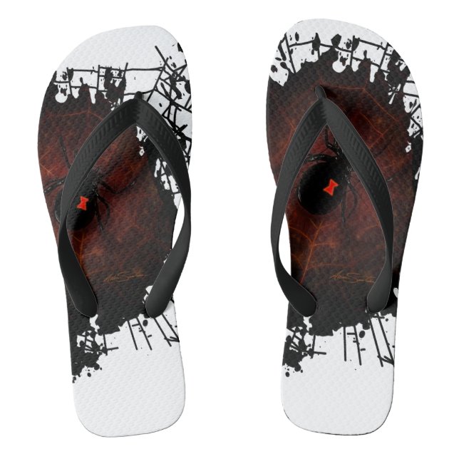 Black Widow (Signature Design) Thongs (Footbed)
