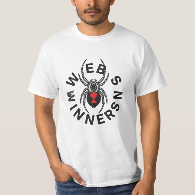 Black Widow Sinner Gothic Design T-Shirt (Front)