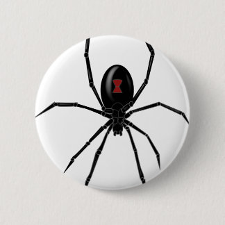 Black WIdow Spider 6 Cm Round Badge
