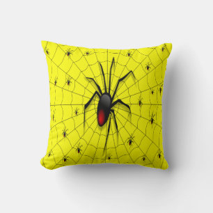 Black Widow Spider and Babies - Cushion