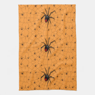 Black Widow Spider and Babies - Tea Towel