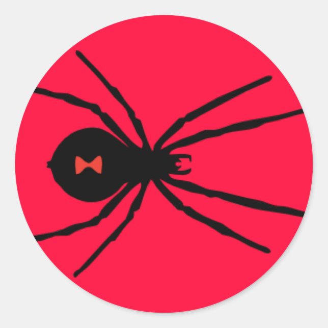 Black Widow Spider Classic Round Sticker (Front)