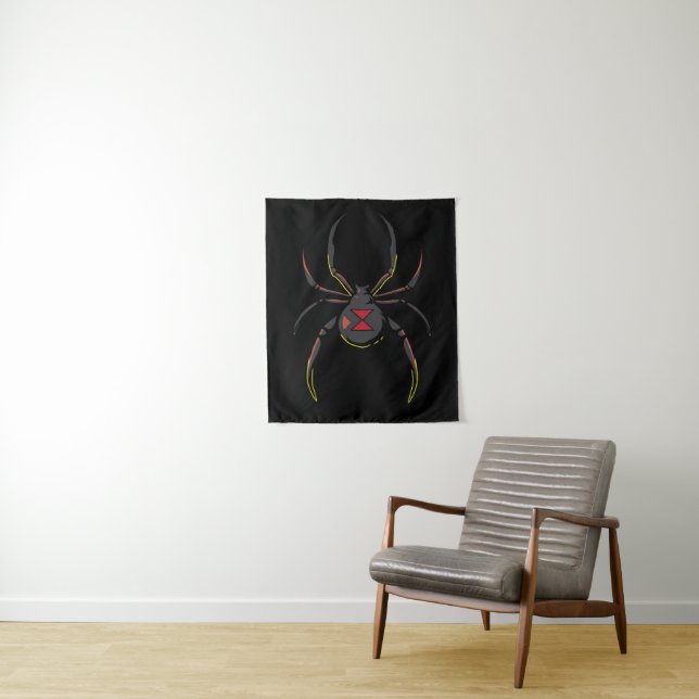 Black Widow Spider Gift | Spider Lovers Tapestry (In Situ)