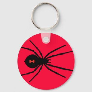 Black Widow Spider Key Ring