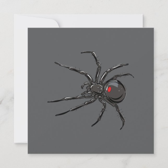 Black Widow Spider Original Drawing Art  Card (Front)