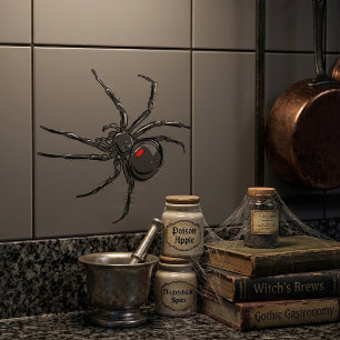 Black Widow Spider Original Drawing Art Ceramic Tile