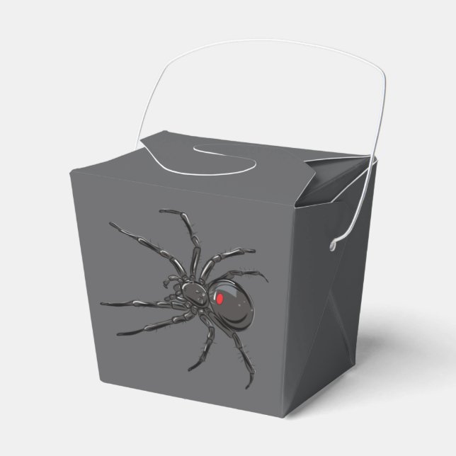 Black Widow Spider Original Drawing Art  Favour Box (Front Side)