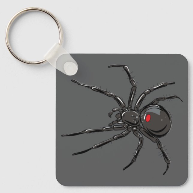 Black Widow Spider Original Drawing Art  Key Ring (Front)