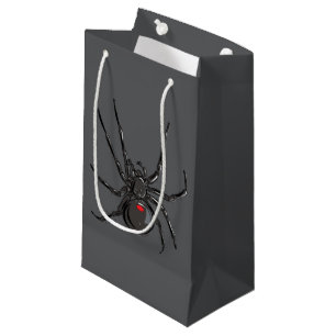 Black Widow Spider Original Drawing Art  Small Gift Bag