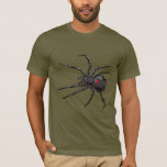 Black Widow Spider Original Drawing Art T-Shirt<br><div class="desc">Bella Canvas Men's Tri-blend Jersey T-Shirt and casual fun fashion statement apparel accessory printed with Black Widow Spider Original Drawing Art hand drawn graphic design artwork illustration by TheFabricSeal print on demand shop at Zazzle.com #ZazzleMade ©️Original. https://www.zazzle.com/store/thefabricseal Celebrate Halloween and Goth any time of the year with our cool looking...</div>
