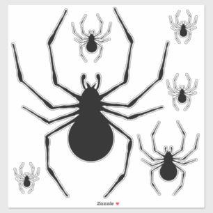 Black Widow Spider Silhouette Various Sizes