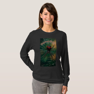 Black Widow Spider Web Long Sleeve T-Shirt