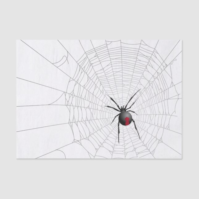 Black Widow Spider Web Tissue Paper (Front)