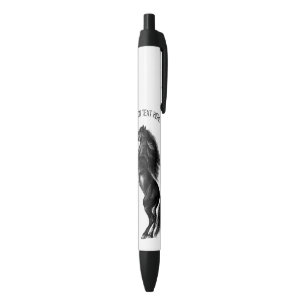 Black Wild Horse Pen with Custom Text