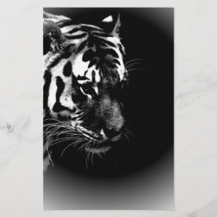 Black & Wild Tiger Head
