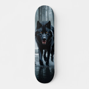 Black Wild Wolf Skater Skateboard