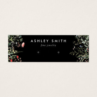 Black Wildflower Meadow Earring Display Card