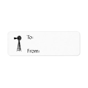 Black Windmill.png Return Address Label